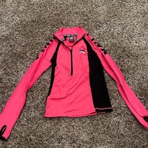 Pink quarter zip